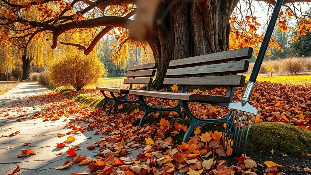 watch for slippery leaves