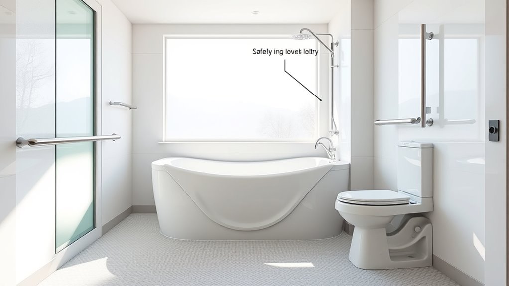 accessible spa style bath