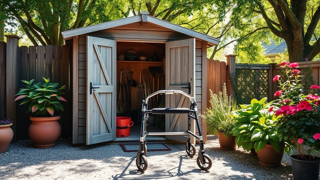 accessible tool sheds navigation