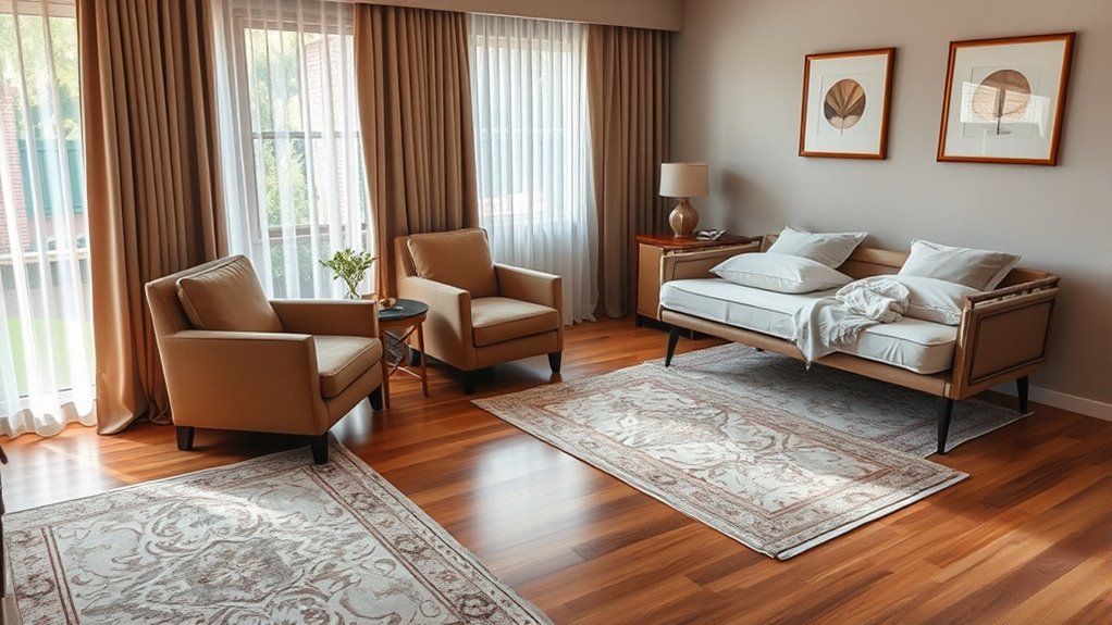 guest accommodations serving as care areas