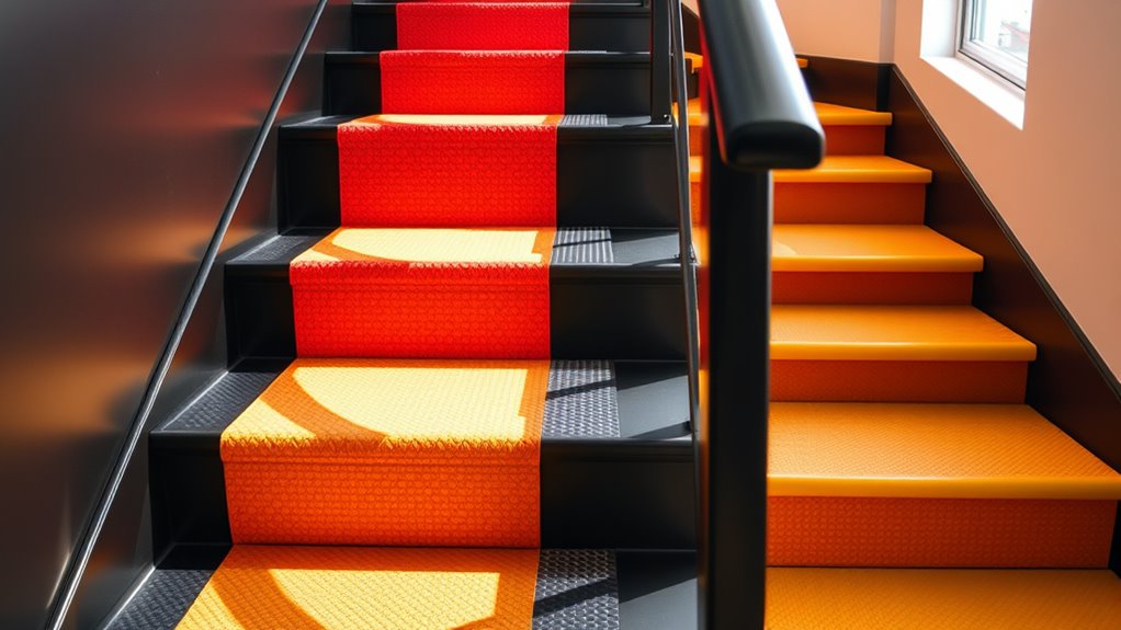 high contrast stair color scheme
