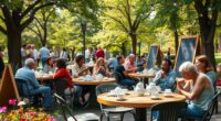 informal social gathering spaces