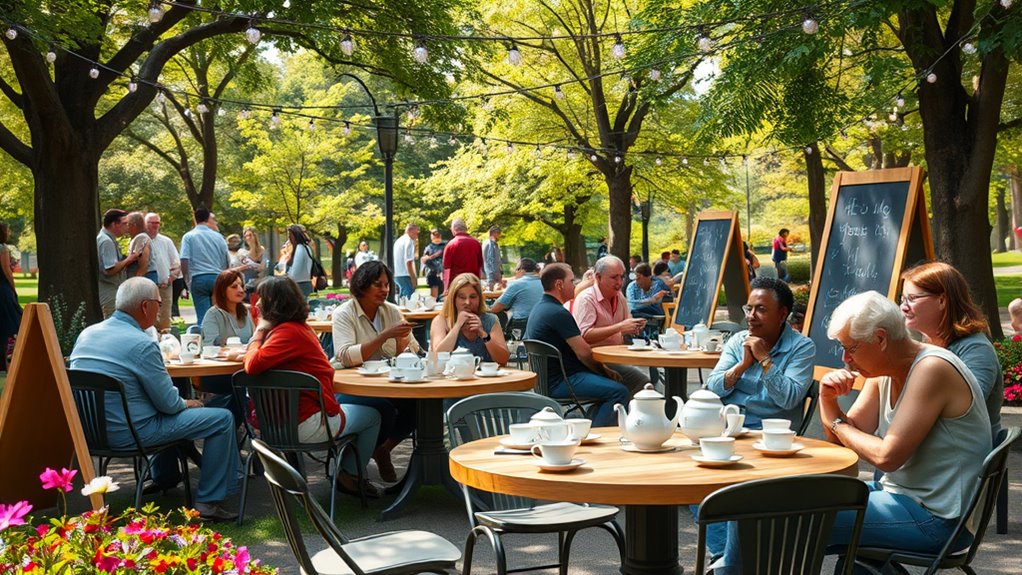 informal social gathering spaces