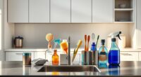organized kitchen cleaning zones