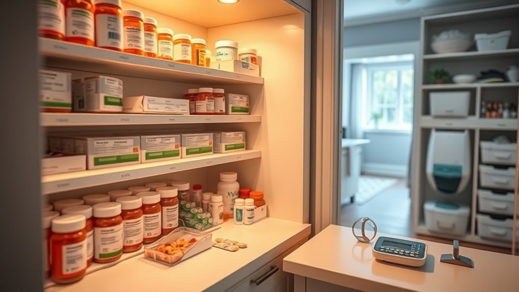 organized safe medication storage
