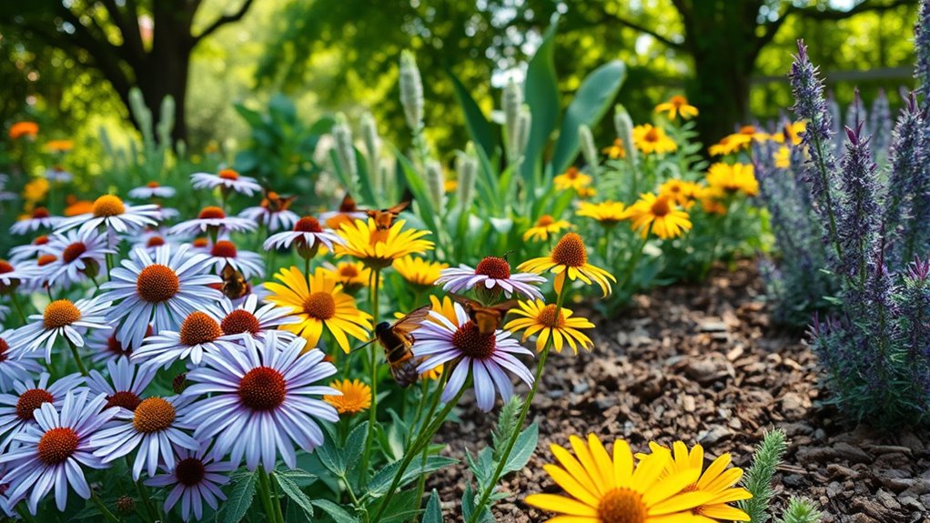 pollinator friendly low allergen garden