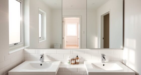 quiet shared bathroom mornings