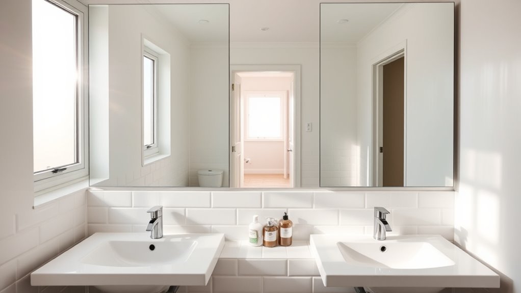 quiet shared bathroom mornings