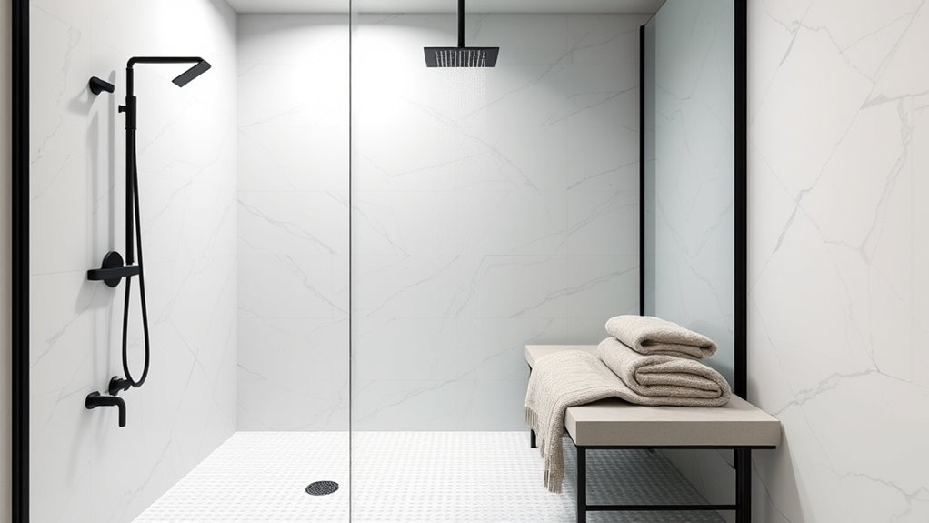 seamless safe modern shower