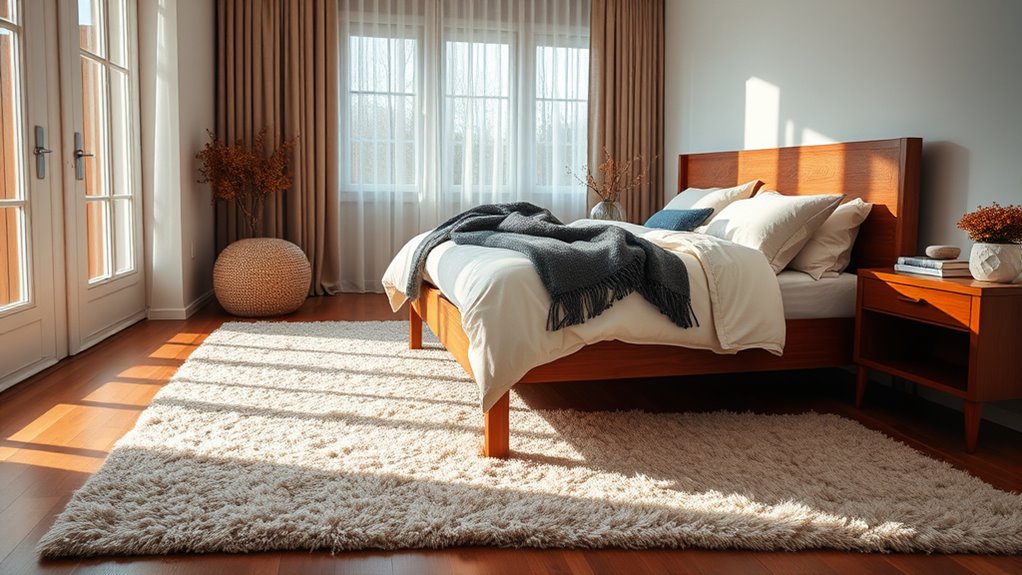 secure clear well lit bedroom