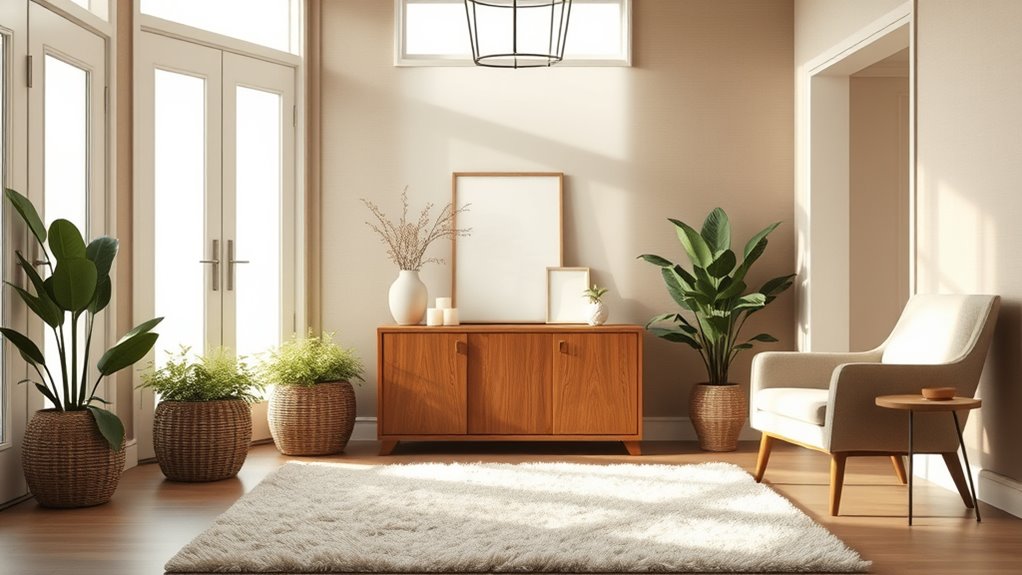 warm inviting entryway decor