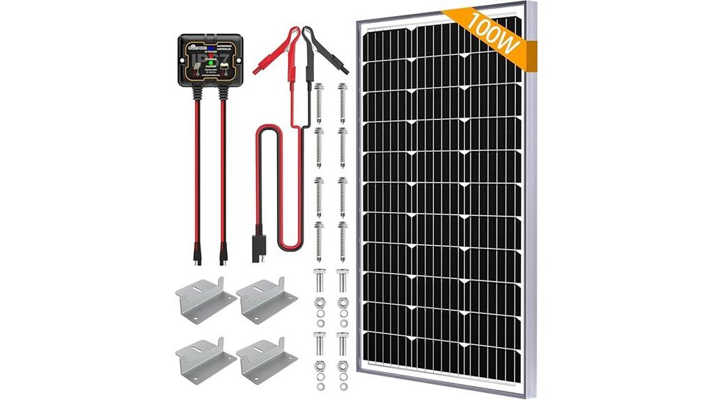 100w solar battery kit