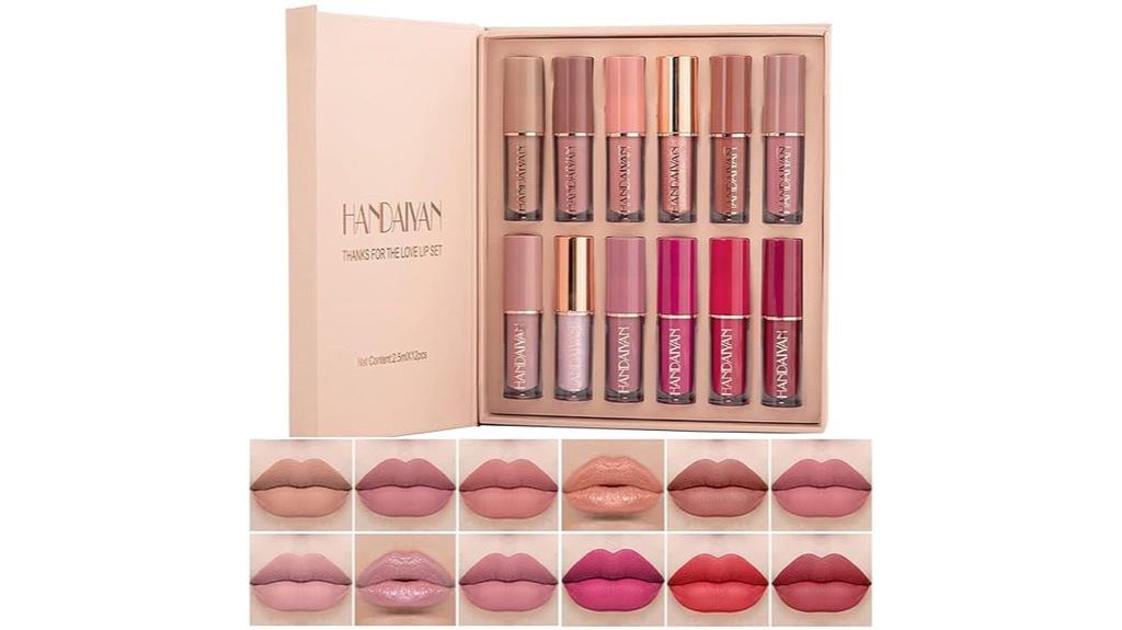 12 color lipstick gift set