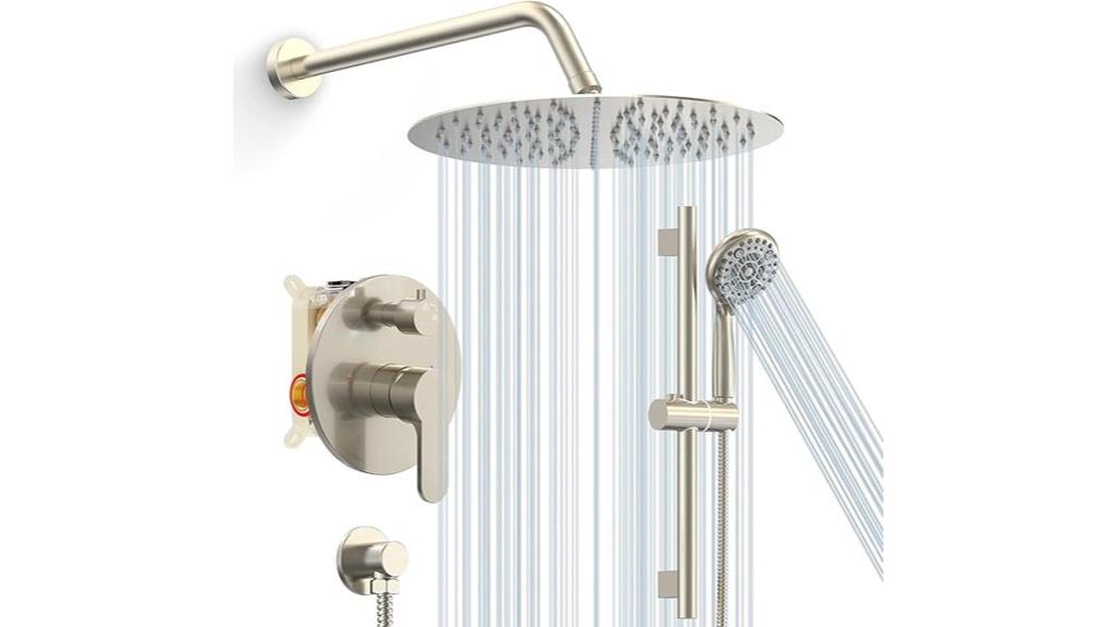 12 inch rain shower system