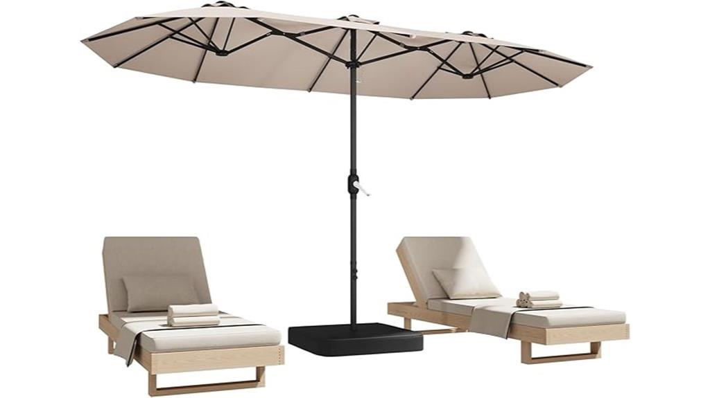 15ft double sided patio umbrella