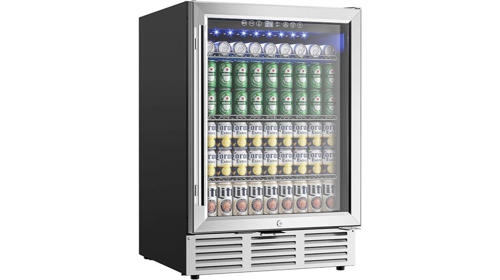24 inch glass beverage cooler