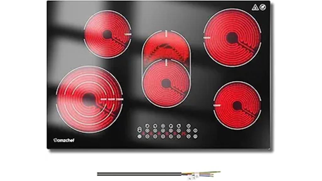 30 inch five burner electric cooktop