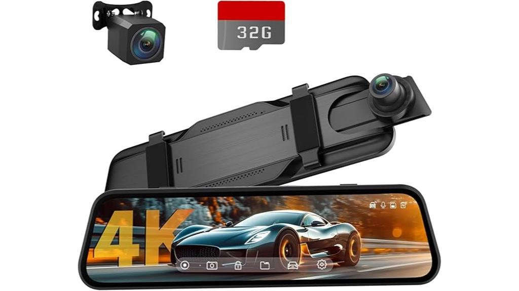 4k rear camera with storage