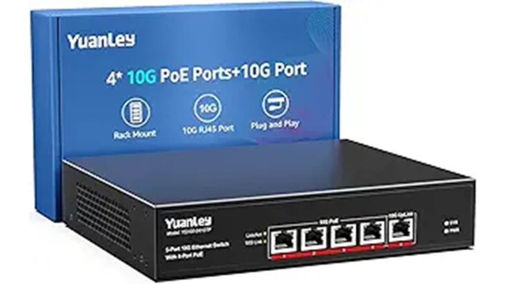 5 port 10g poe switch