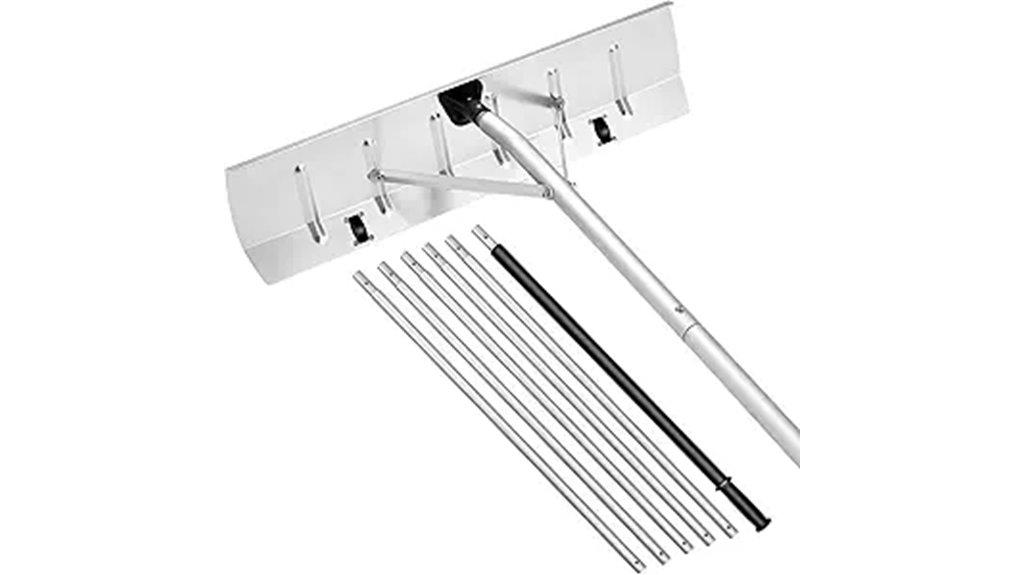 adjustable aluminum snow rake