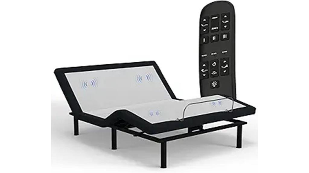 adjustable bed frame with massage