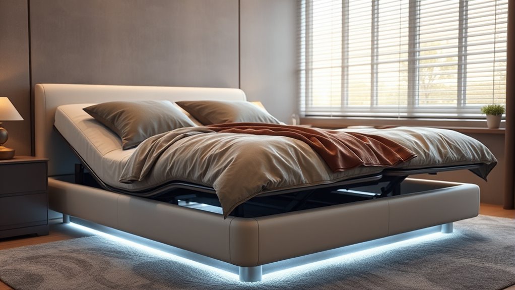 adjustable beds with lighting