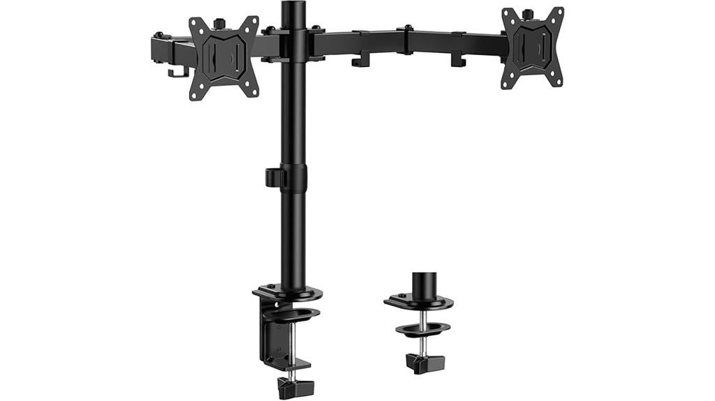 adjustable dual monitor mount