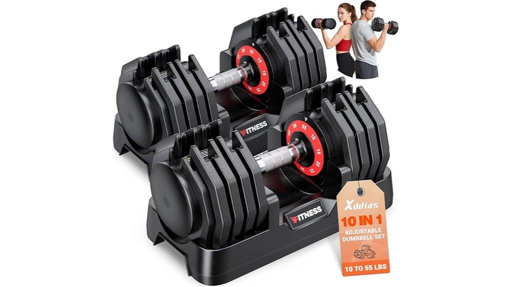 adjustable dumbbell set