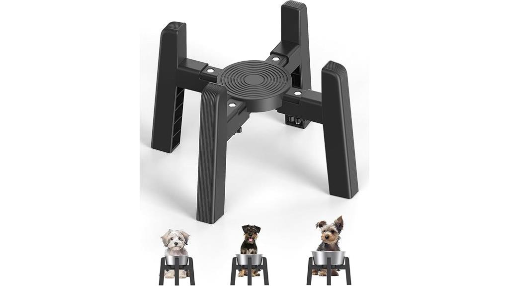 adjustable elevated dog feeder