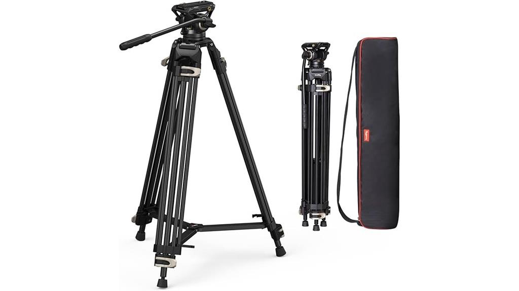 adjustable fluid head tripod