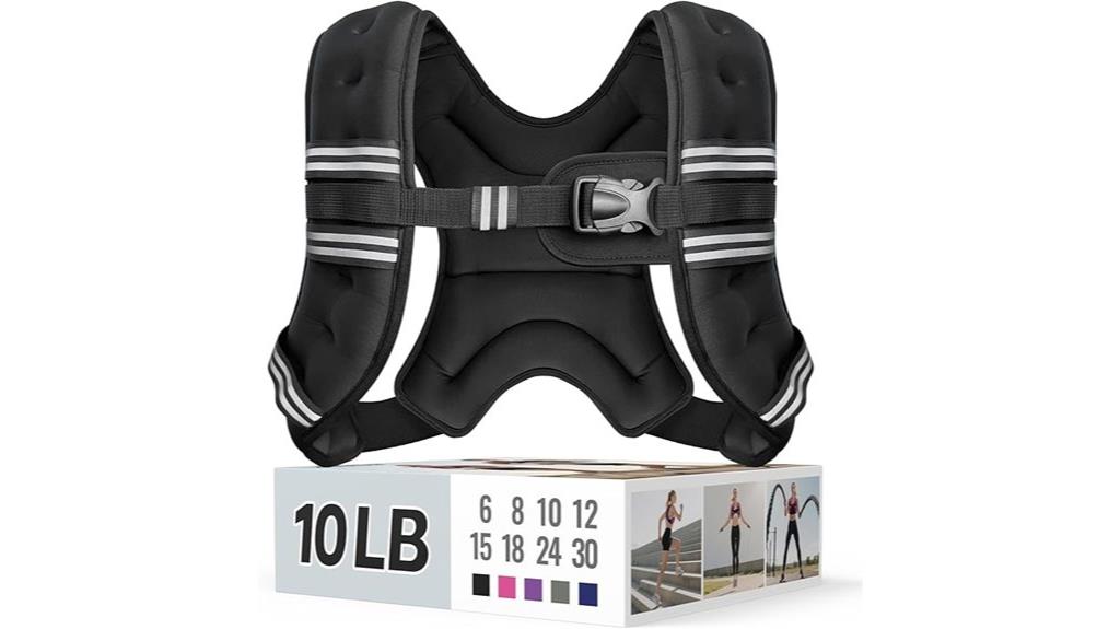 adjustable reflective weighted vest