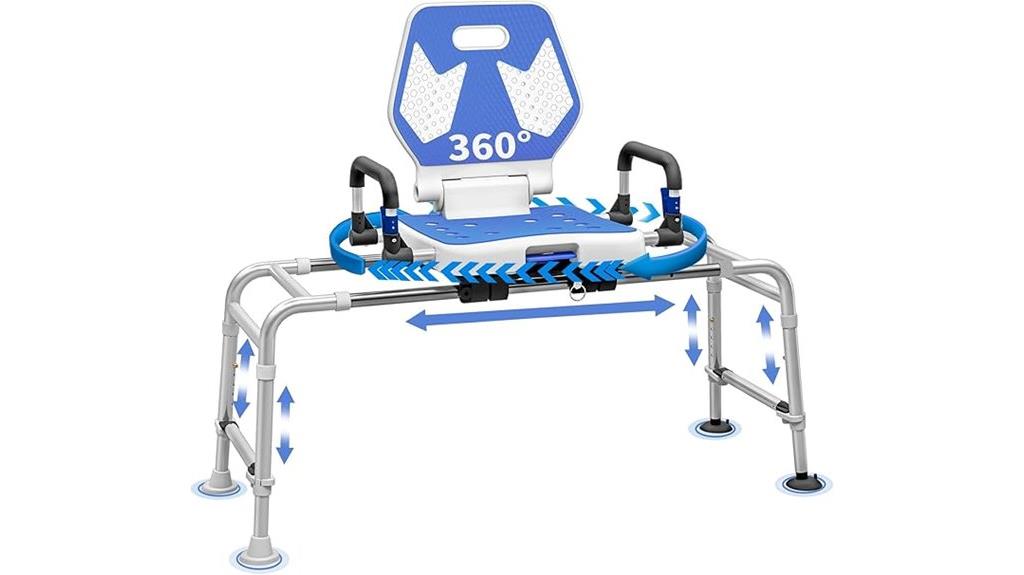 adjustable swivel shower chair