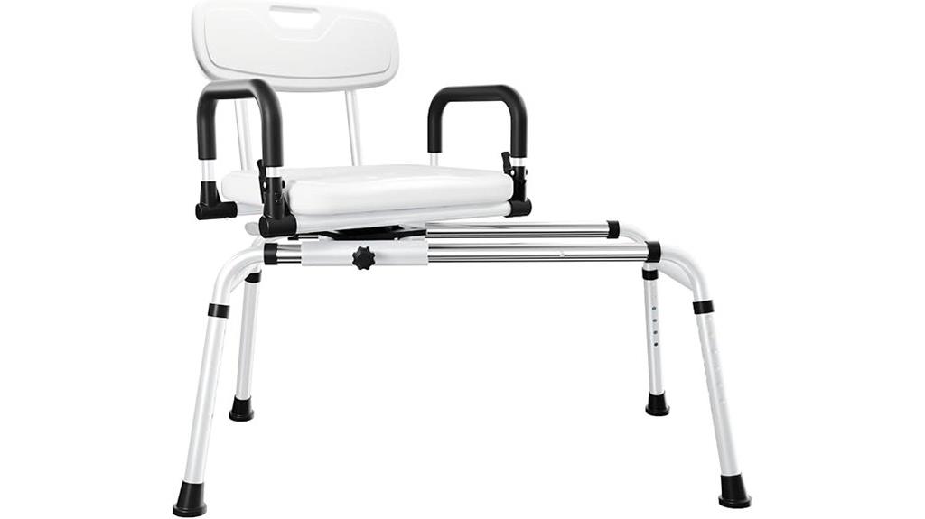 adjustable swivel shower seat