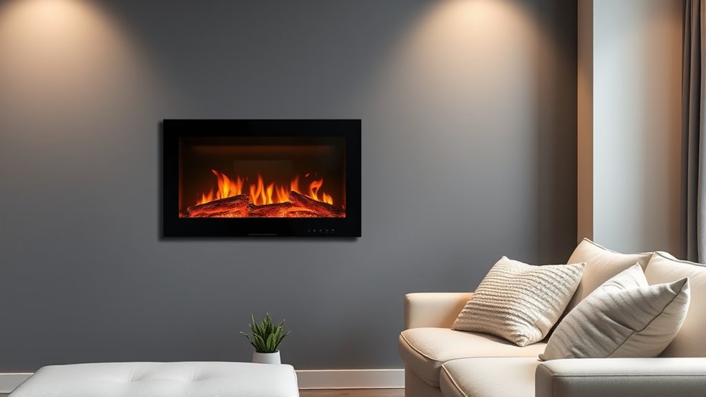 apartment ventless electric fireplace