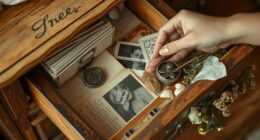arranging cherished keepsakes systematically