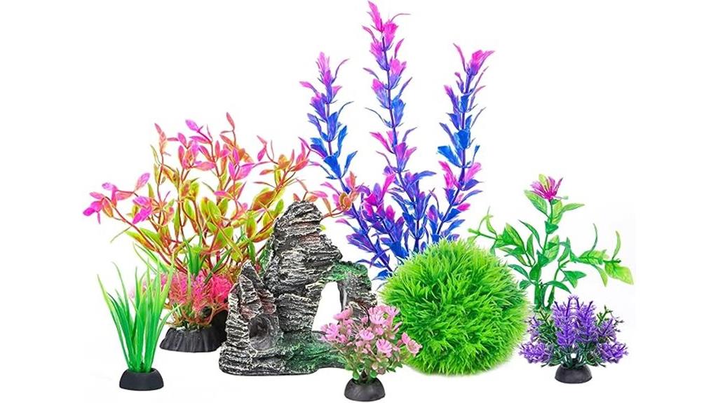 artificial aquarium decor set