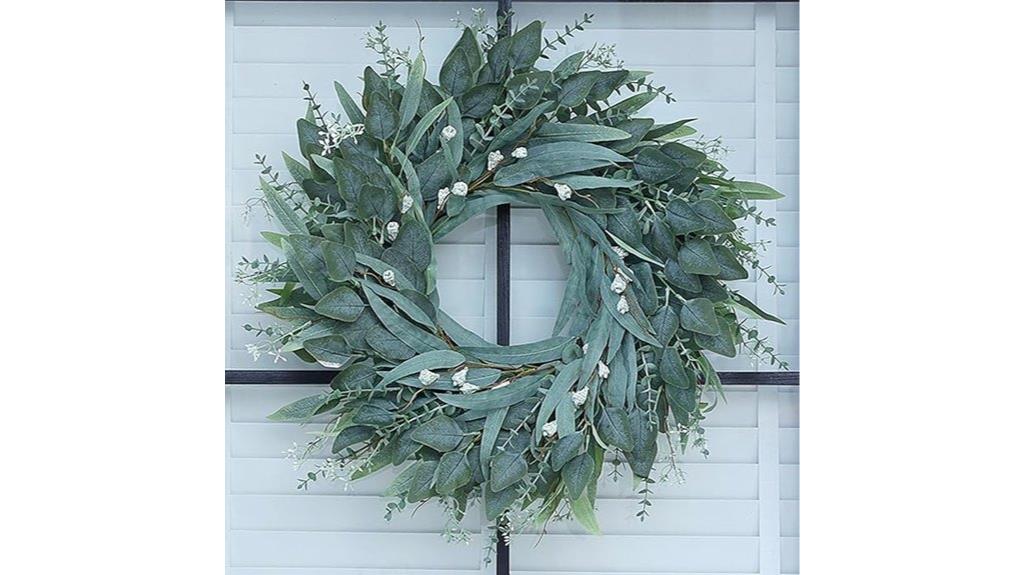 artificial eucalyptus door wreath