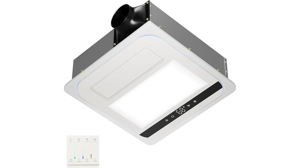 bathroom fan with heater