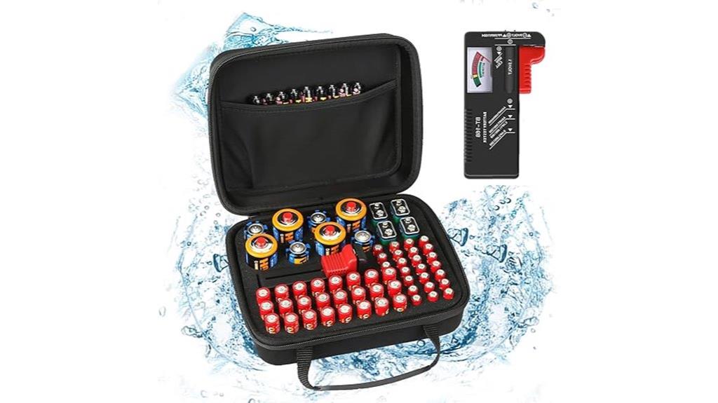 battery case with tester