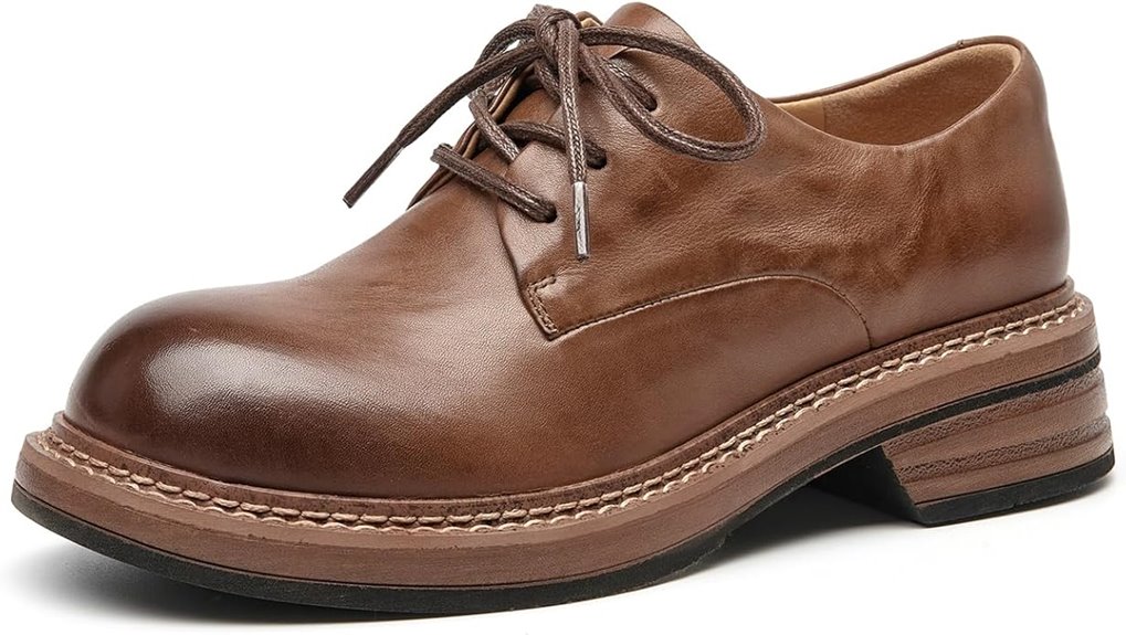 beau today leather oxfords