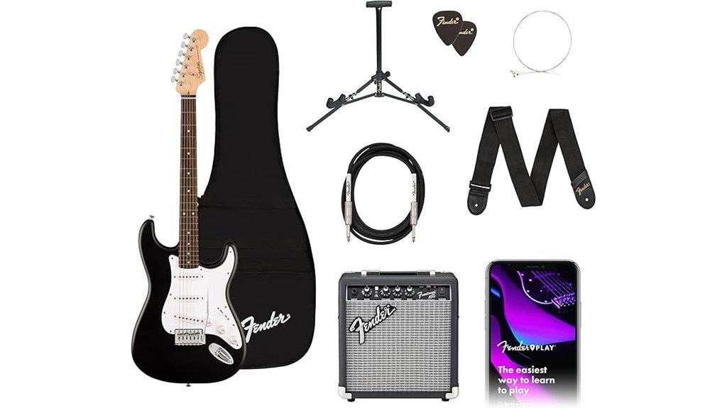 beginner black stratocaster kit