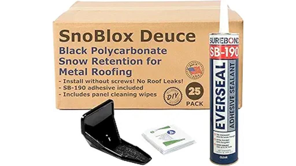 black adhesive snow guard