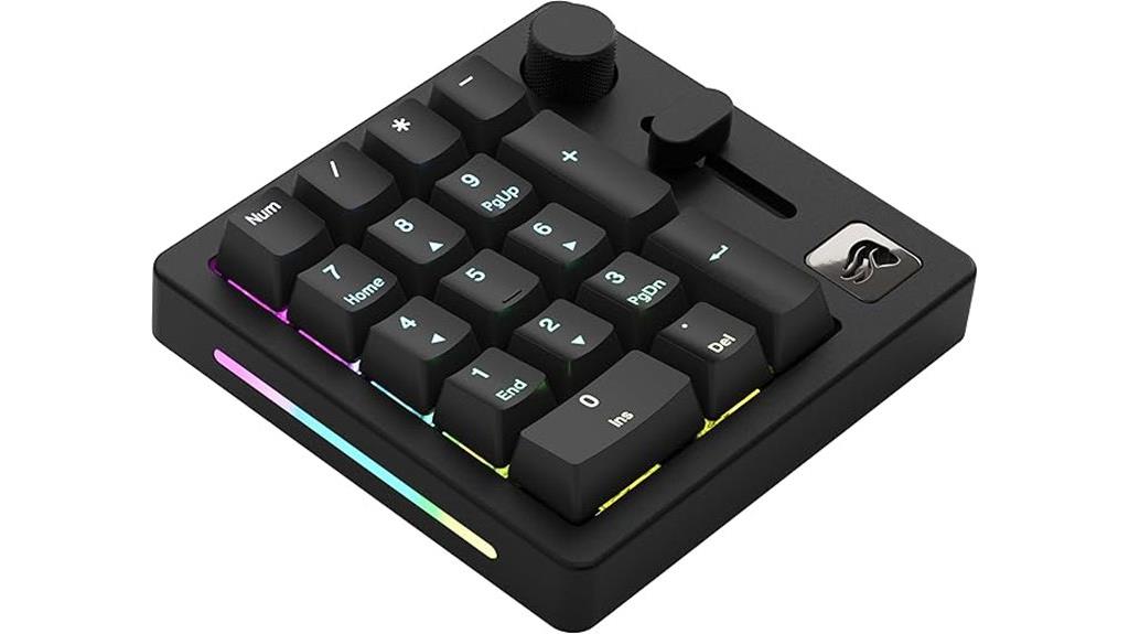 black mechanical numpad pad