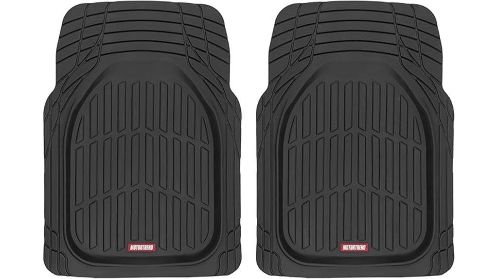 black rubber floor mats