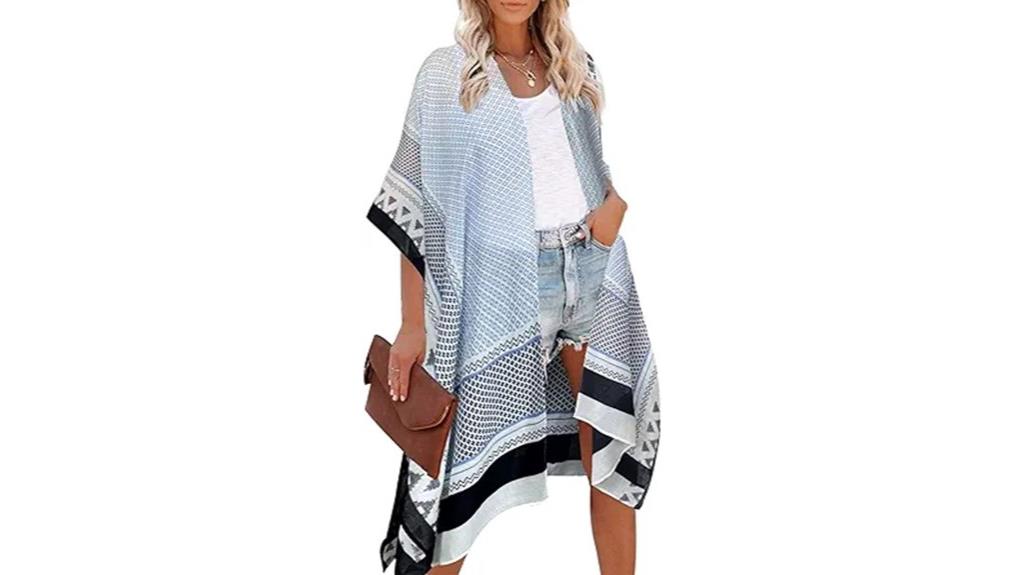 bohemian floral kimono cover up