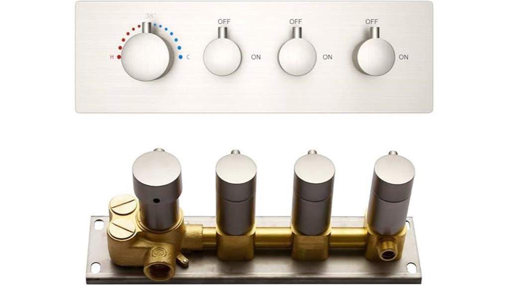 brass 3 way shower valve