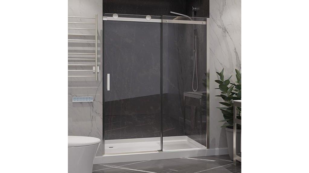 brushed nickel frameless shower