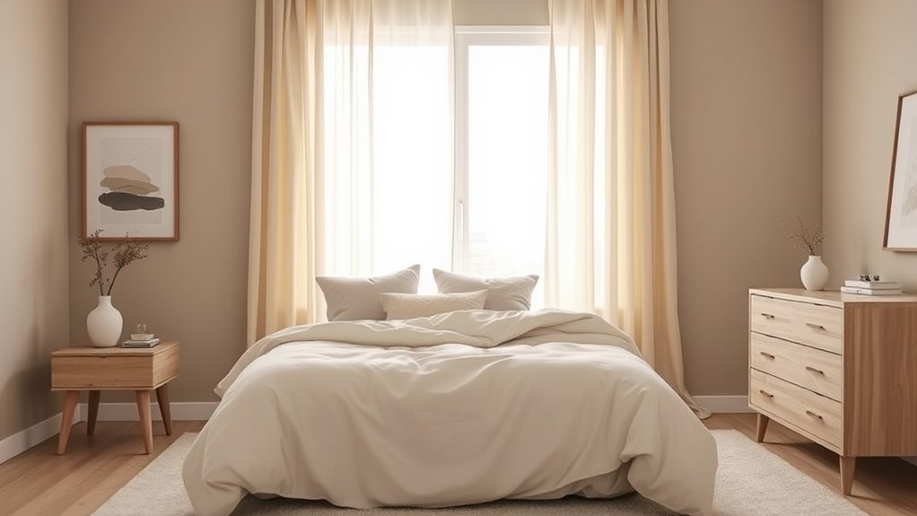 calm neutral bedroom decor