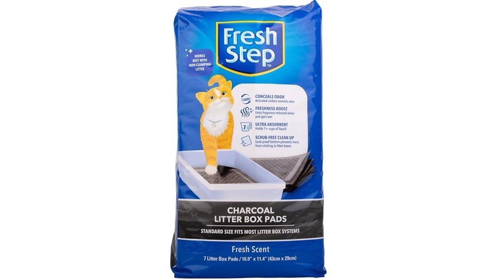 charcoal litter box pads