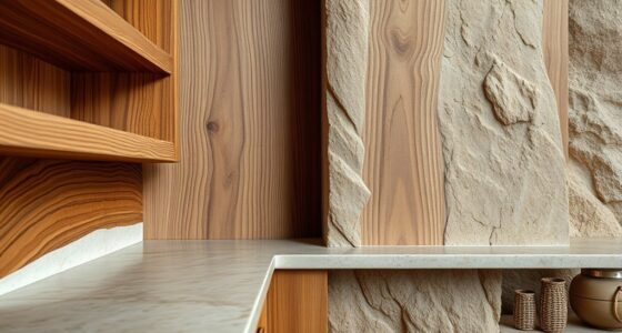 choosing warm wood and stone